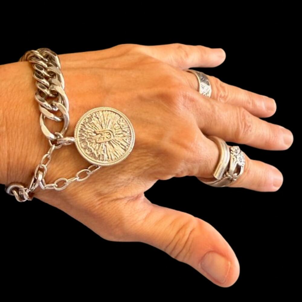 Uncommon James Silver Tone Link Bracelet Kristin Cavallari - Picture 6 of 8